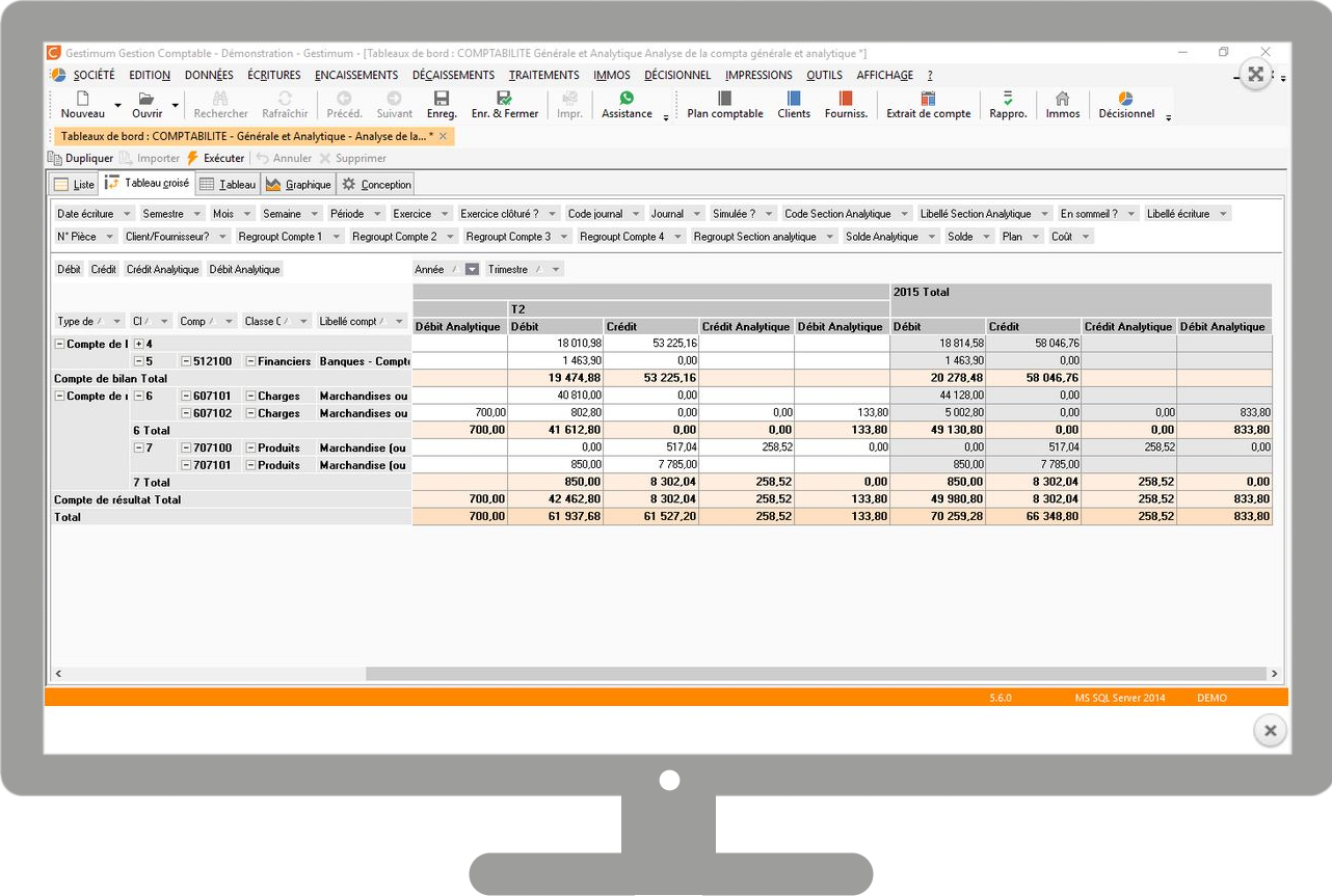 Gestimum Suivi analytique